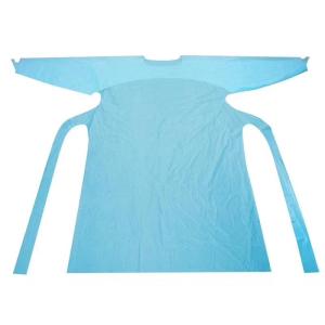 China Fluid Resistant CPE Isolation Apron Optional Size Easy Wearing Medical Nursing wholesale