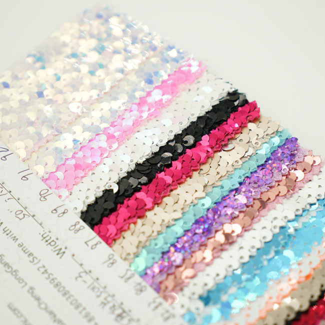 OEM ODM Five Subsidiaries Sequins Fabric For Home Textiles Shoes Hats