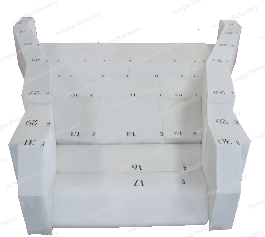 Excellent High Temperature Performance Fused Cast Corundum Refractory Brick for Glass Industry