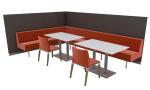 Solid Wood Frame Fabric KTV Modern Sectional Sofa