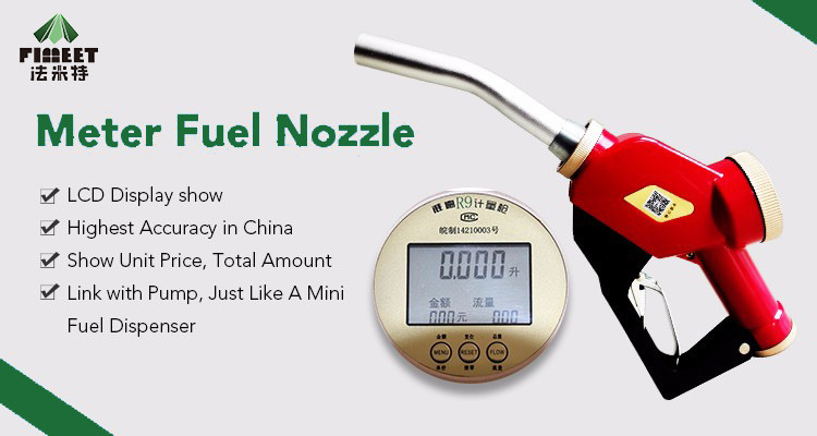 Water Fuel Filling Gun with Flow Meter, Meter Gun Nozzle, Digital Auto Fuel Filling Gun for Water BJJ-20-A