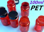 100ml Pet Red Pharmaceutical Prescription Pill Container Bottle Supplement