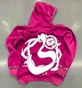 China Men Rhinestone Zip Up Hoodie Vintage Acid Wash Streetwear Hoodie Sweatshirt wholesale