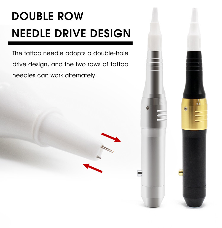 Black 7V Semi Permanent Makeup Tattoo Machine Wired Operation
