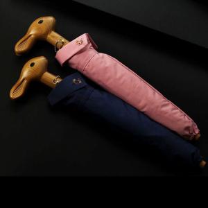 China Black Walnut Wood Handle Umbrella Women Carved Umbrella Waterproof wholesale