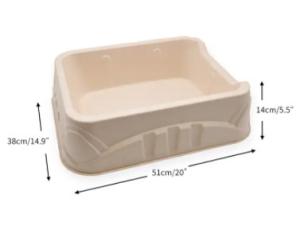 China Bamboo Fiber Disposable Litter Boxes Eco Friendly Molded Pulp Paper Litter Box wholesale