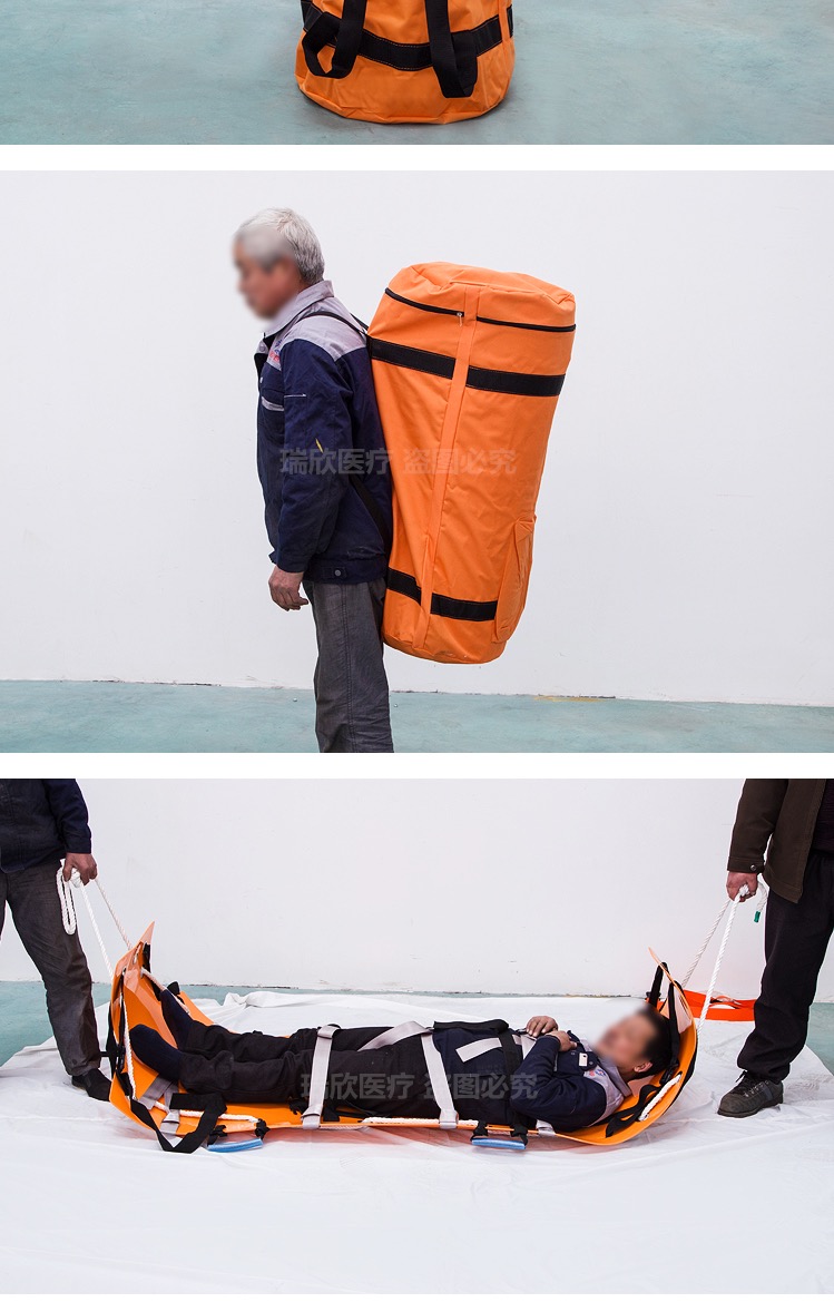 Multifunctional Folding Rescue Stretcher Orange Collapsible Ambulance Stretcher