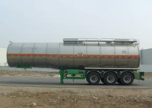 China Insulated Aluminum Tanker Semi Trailer , Chemical Tank Trailer 40000L wholesale