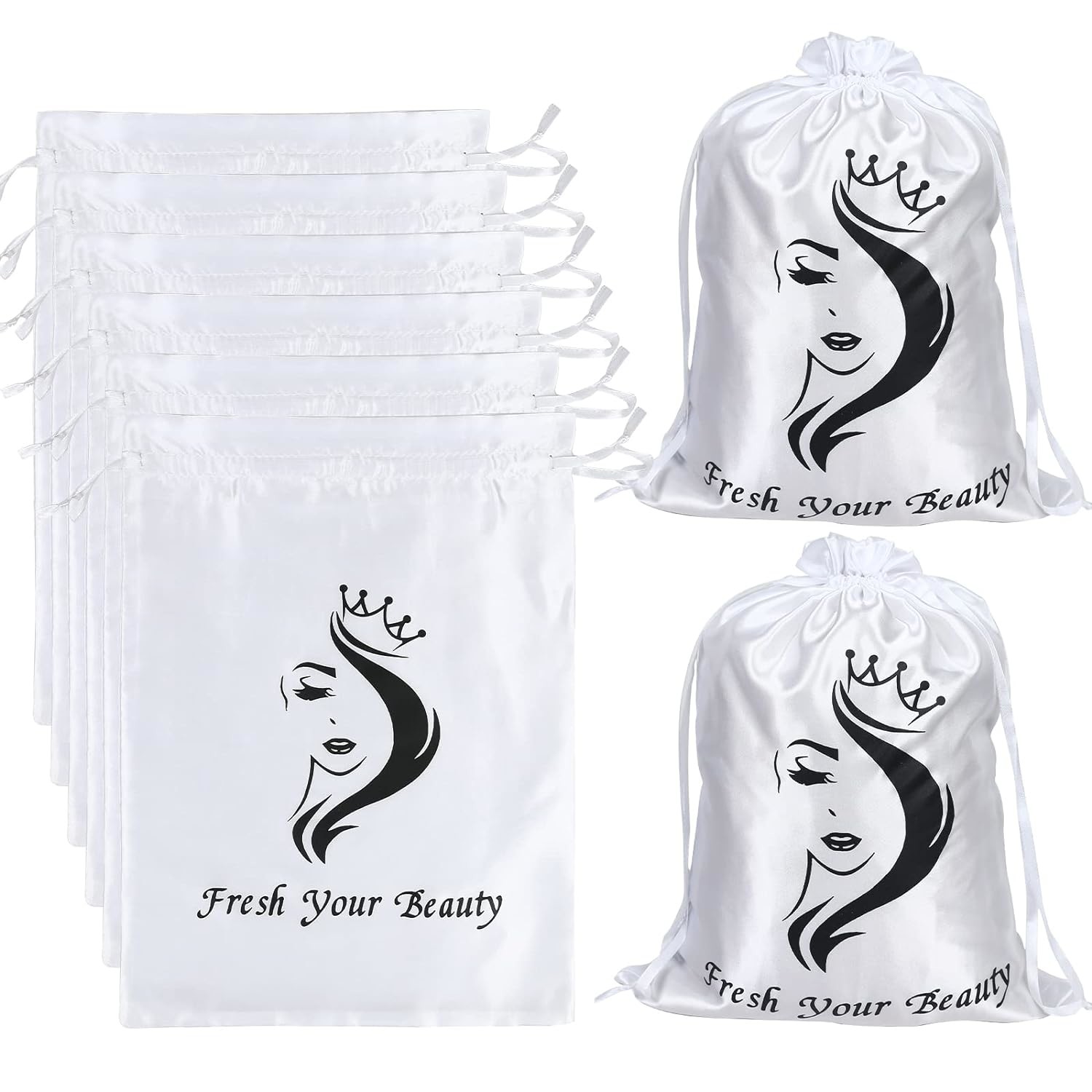 Bulk Satin Drawstring Dust Bag Gift Pouch For Makeup Storage