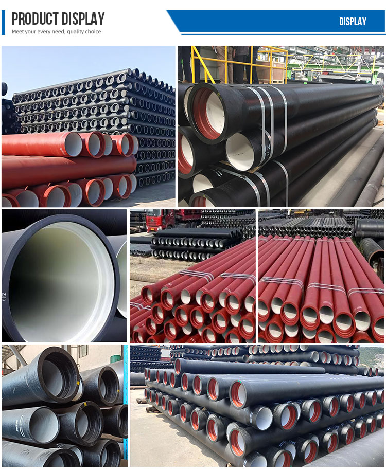 BS EN 545 K9 K12 Ductile Iron Sewer Pipe Seamless Custom Wall Thickness
