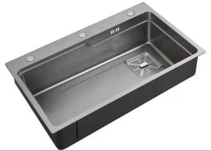 China Rectangular Stylish 100% Handmade Stainless Steel Sink Topmount wholesale