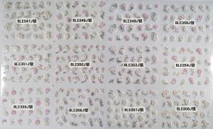China Silver Gel Nail Art Supplier Nail Wraps Nail Sticker with butterfly-BLEJ347-358Silver wholesale