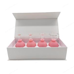 China 4 Pieces Glass Facial Cupping Set-Silicone Vacuum Suction Massage Cups Anti Cellulite Lymphatic Therapy Sets for Eyes wholesale