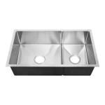 Household Luxury Italian Double Bowl Kitchen Sink Rectangular Bowl Shape