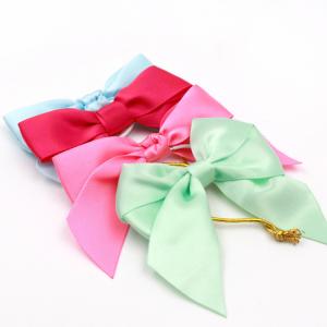China Polyester Satin Pink Ribbon Bow ISO14001 Christmas Ribbon Bows wholesale