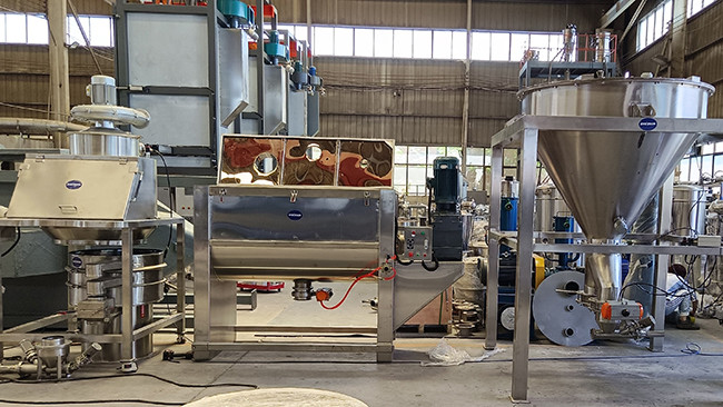 Automatic 250 Kg Spiral Ribbon Mixer Pepper Powder Mixing Machine For Glaze