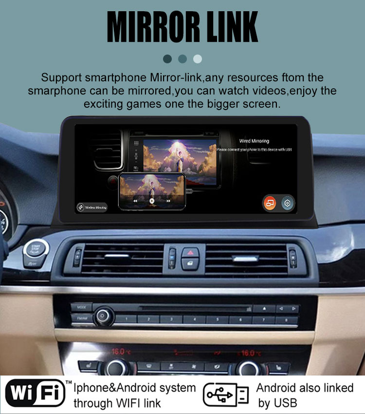OE NO. BMW 10.25 Inch 4G LTE Android 12.0 Car Multimedia Player For BMW 5 Series F10 F11 CIC NBT System 2010-20