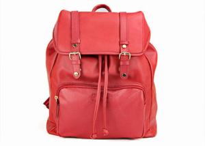 China School Leather Womens Backpack Bags Medium Size Polyester Lining 30 - 40L wholesale