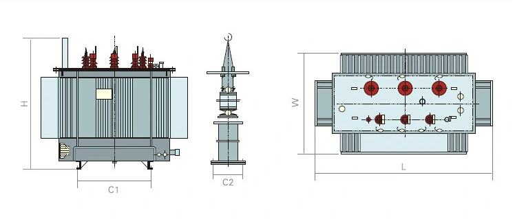 35KV 33KV power Transformer, Oil Immersed, 3 Phase/ double Winding/ Copper Material