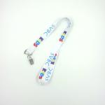 Promotional Dye Sublimated Lanyards White Polyester Lanyard Gradient Color