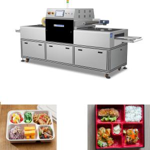 China Automatic Ready Meal Packaging Machine Vacuum Stainless Steel Frame Antirust wholesale