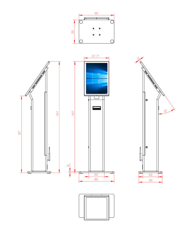 Windows Interactive Self-Checkout Kiosk for Retail and Hospitality Environments