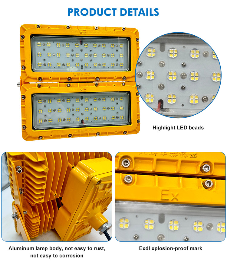 OEM ATEX Approved Led Lighting Tempered Glass Class 1 Div 1 Light Fixtures