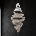 Modern Staircase Chandeliers For Living Room Lobby Club Luxury Ring Lights(WH-NC