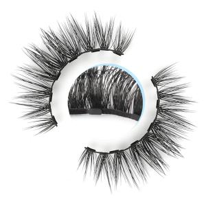 China 27mm Length Faux Natural False Eyelashes Magnetic Lashes With Liner wholesale