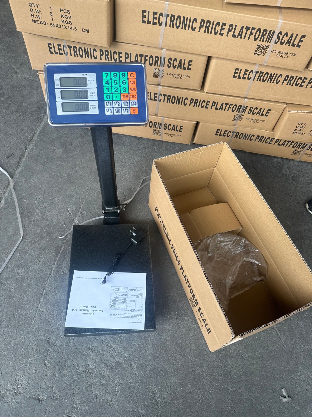 Made China Industrial Electronic Scale TCS Digital Platform Scale for 150kg 200kg 300kg 500kg Steel Hanging Scale Indicator