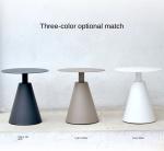 High Temperature Baking Varnish Round Aluminium Garden Table 50*55cm