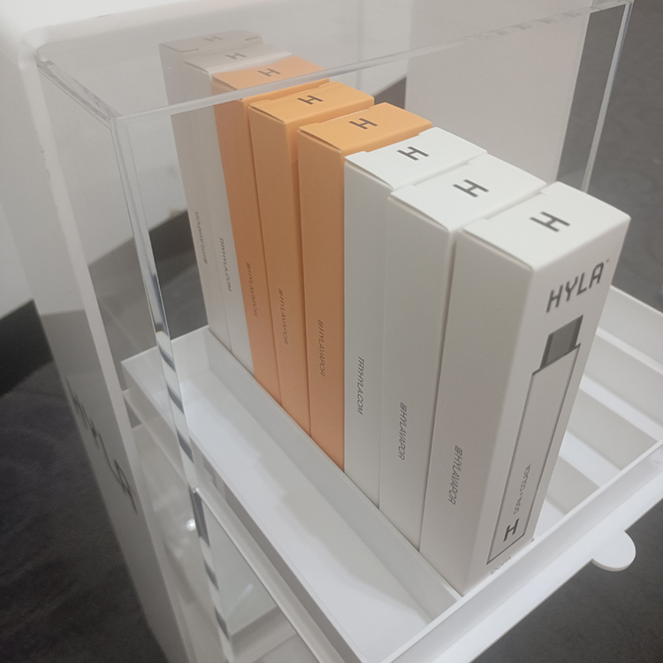 Acrylic Vape Display Stand Countertop Electronic Cigarette Display Stand With Drawers