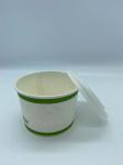 8oz Disposable PLA Coating Oil-Proof White Round Hot Soup Bowl With Lid