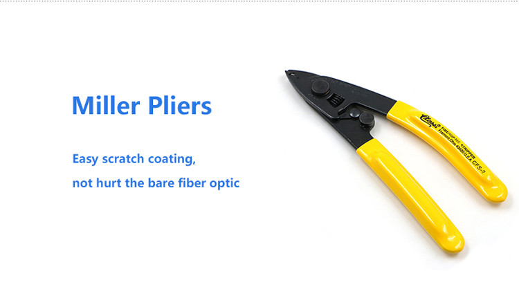 Ergonomic Fiber Optic Cable Stripper CFS-2 Two Hole Miller Splicing Pliers