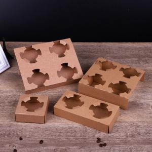 China 280gsm 300gsm Disposable Cup Holder Takeaway Coffee Cup Carrier wholesale