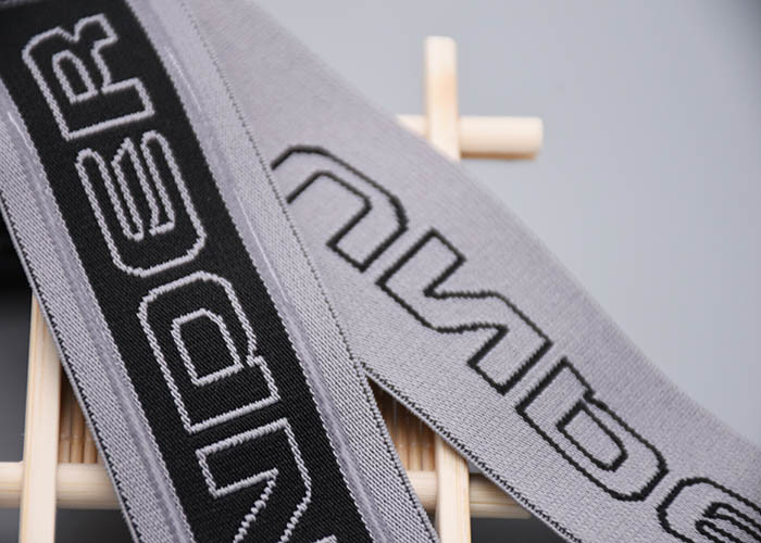 Double Sided Jacquard Elastic Band With Printed Non Slip Transparent Silicone Strip