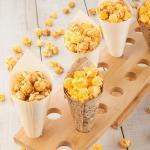 Multilevel Bamboo Food Ice Cream Cone Stand Storage Rack Portable
