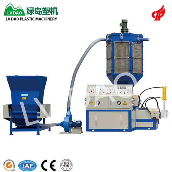 Single Screw Plastic Recycling Machine Granulating Recycling Machine 55Kw / 15Kw