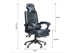 China Mid Back 1060 Mm Five Claws Modern Leather Desk Chair wholesale