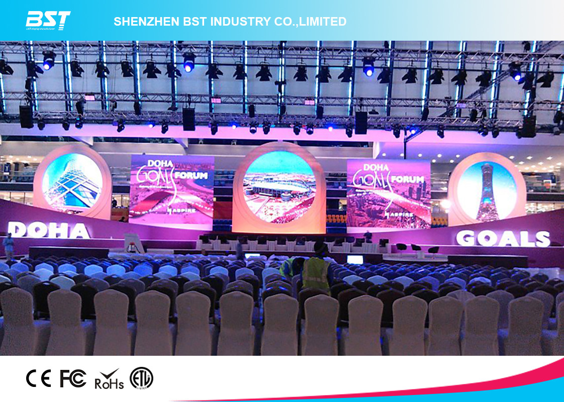 High Brightness P7.62 Indoor Full Color Led Screen Video Wall Displays With 1/4 Scan