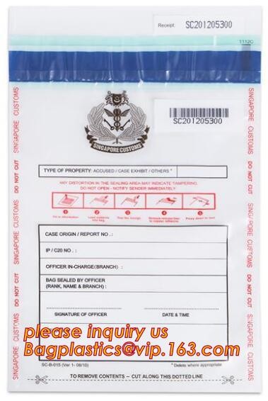 Security plastic bag with adhesive tape for cash, plastic money bag, Security Money Cash Bag For Airport/Bank and police