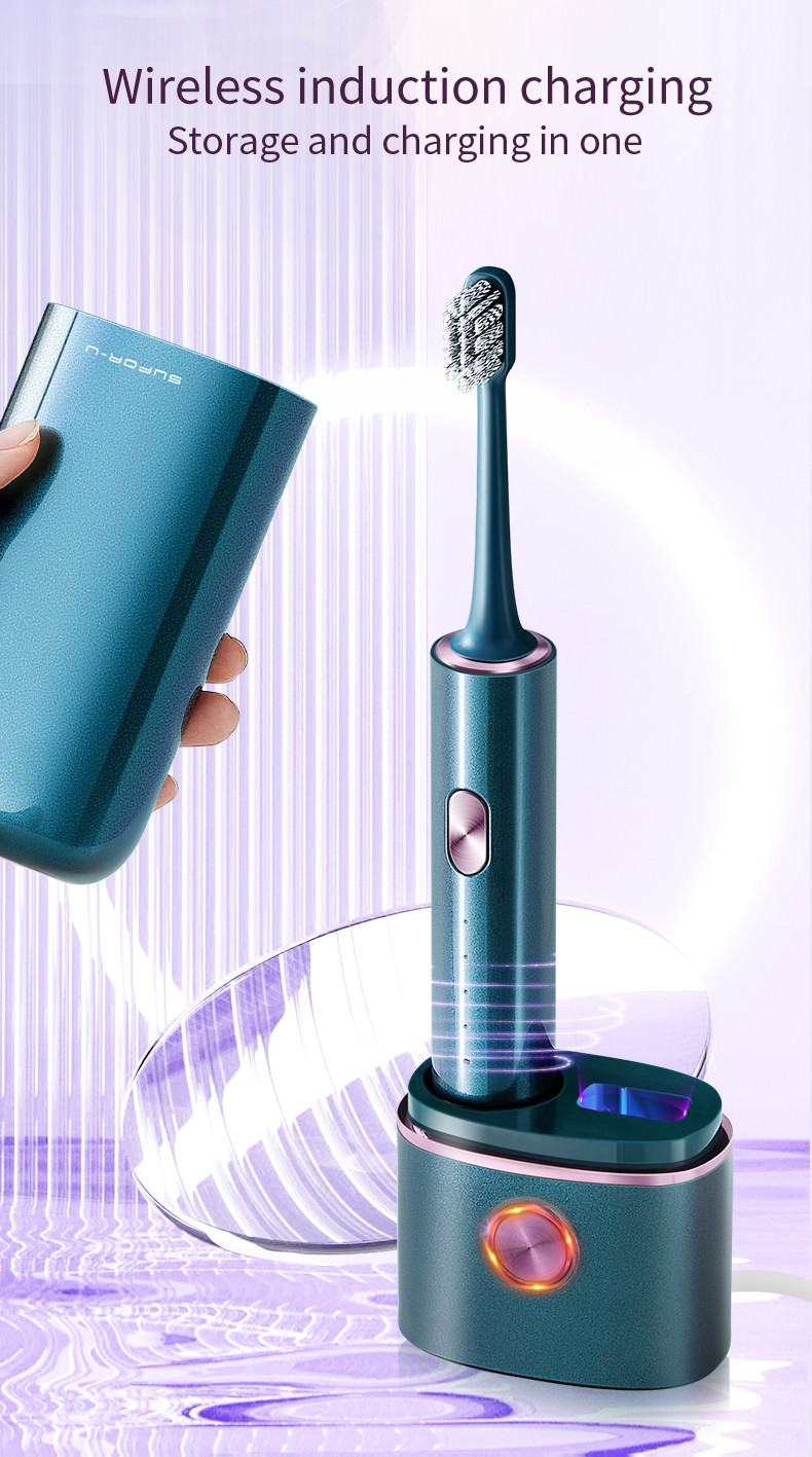 Quality UV Sterilized Oral Care Electric Toothbrush Rechargeable Q13 With Travel Mug