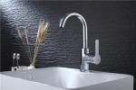 Brass Kitchen Sink Faucet Mixer Chrome Plated Contemporary Ceramic Valve Core