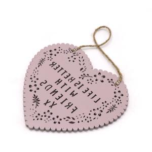 China Home Decor Wooden Wall Plaques Love Shape , Wooden Craft Signs With Sayings wholesale