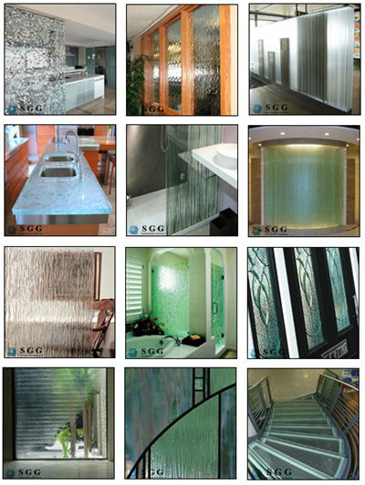 Top quality wired nashiji pattern glass