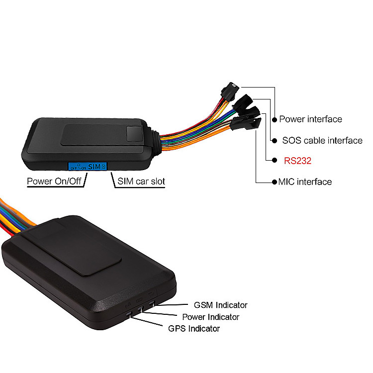 FCC 400mAh 1900MHz SOS Button Automotive Car GPS Tracker / 4g Lte Gps Tracker