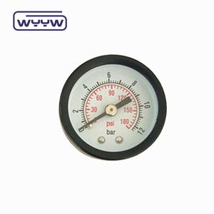 China Wall Hung Capillary Steam Pressure Gauge Manometer Black Steel Material wholesale