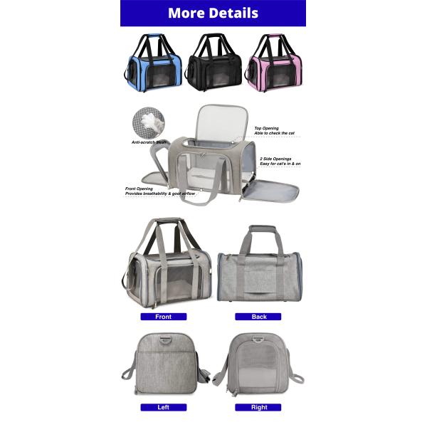 Breathable Pet Travel Carrier Bag Portable Cat Puppy Travel Bag For Comfort And Safety