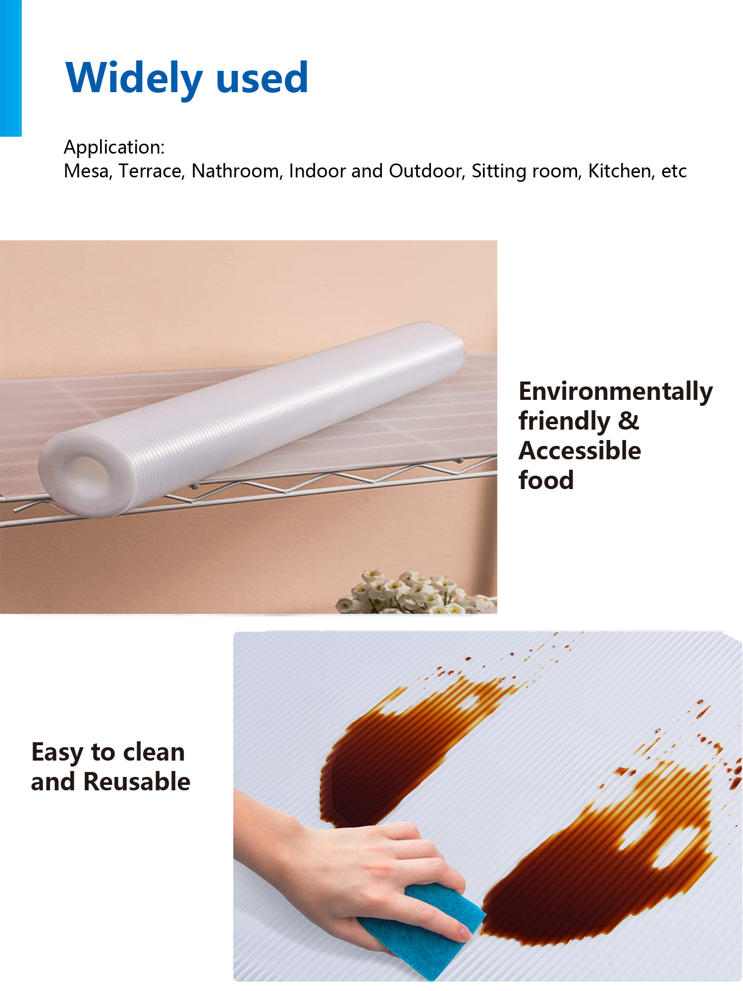 Rectangle Refrigerator Liners Washable Mats Pads for Home Kitchen Gadgets Accessories