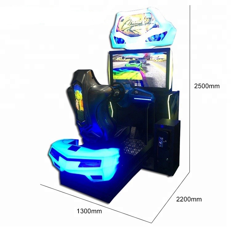 350W 110V Car Racing Arcade Game Machine For Kids 5 ~ 12 Years Old